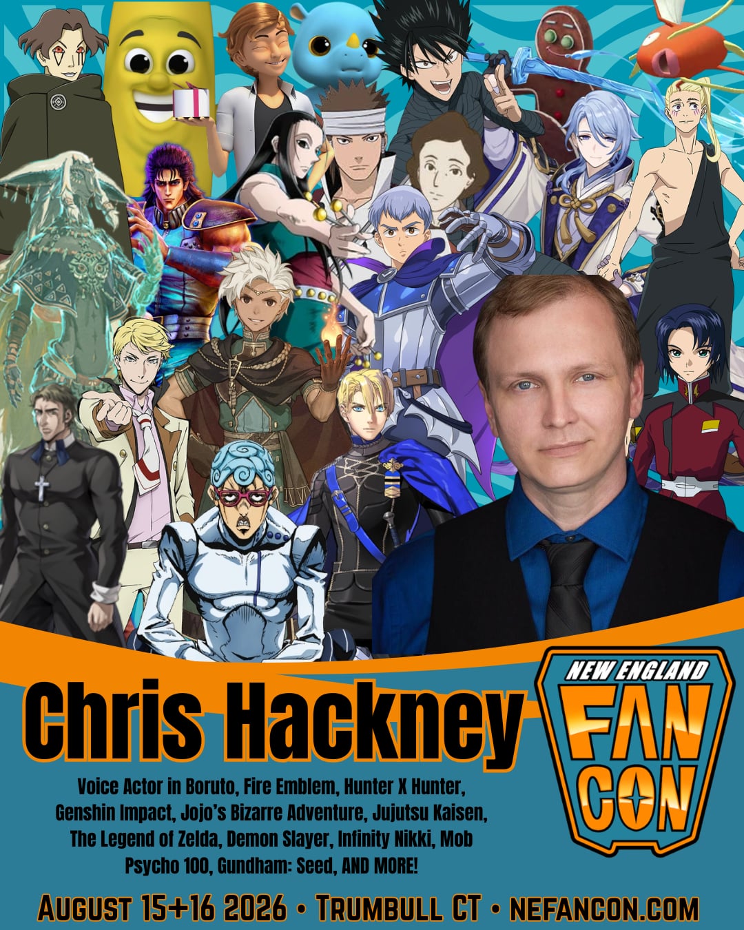 image of Chris Hackney with backdrop of roles